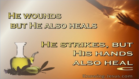 Job 5:18 He Wounds But Also Heals (brown)